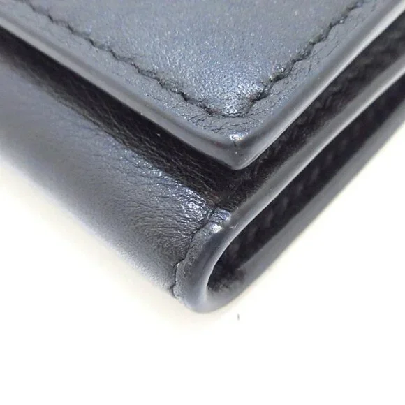 SAINT LAURENT PARIS - Black Gold Leather Key Case 151-072625 - Picture 6 of 11